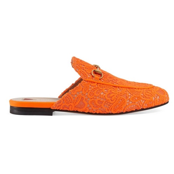 Gucci orange princetown lace mules NWB 39 - Picture 5 of 9